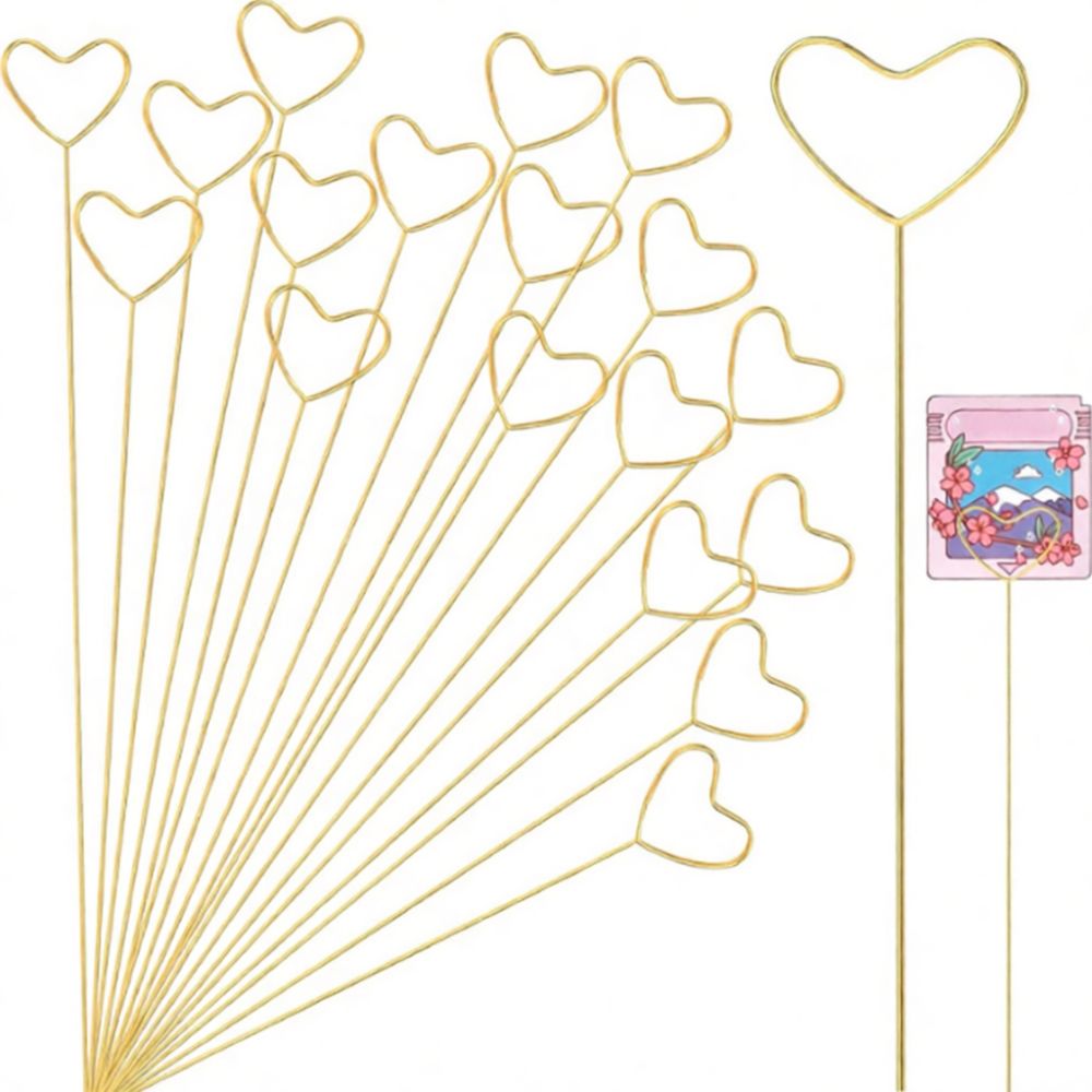 Floral Picks Wood - 튼튼한 금속 소재의 꽃 장식용 카드,