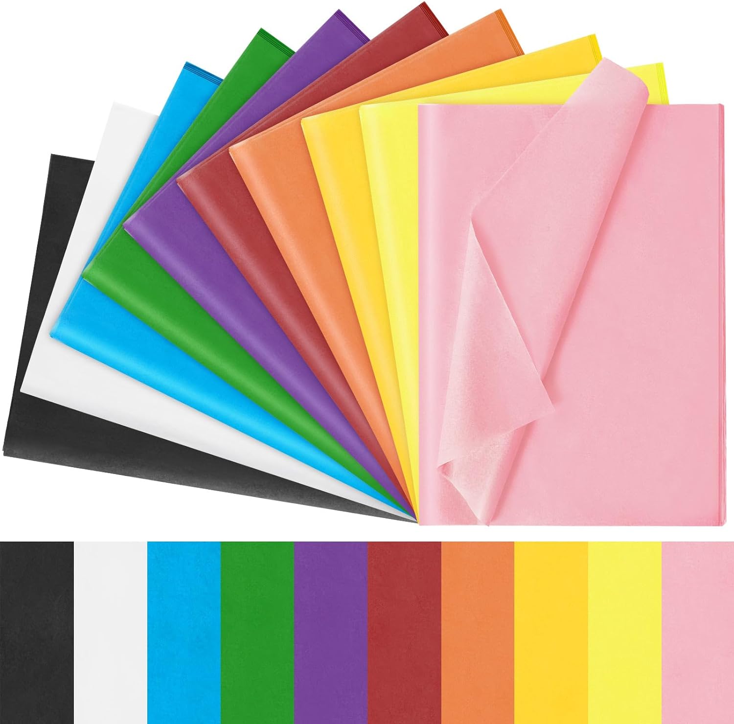 Flower Wrap Kraft - 10Pcs 50*66cm 컬러 티슈 페이퍼 꽃