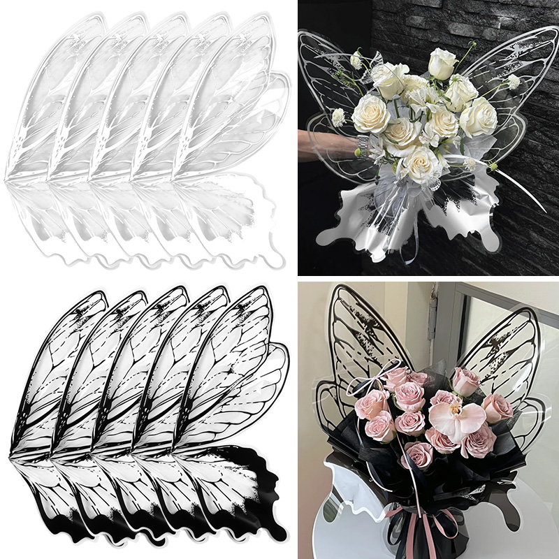 Flower Wrap Kraft - 24Pcs 나비 날개 모양 꽃 포장지