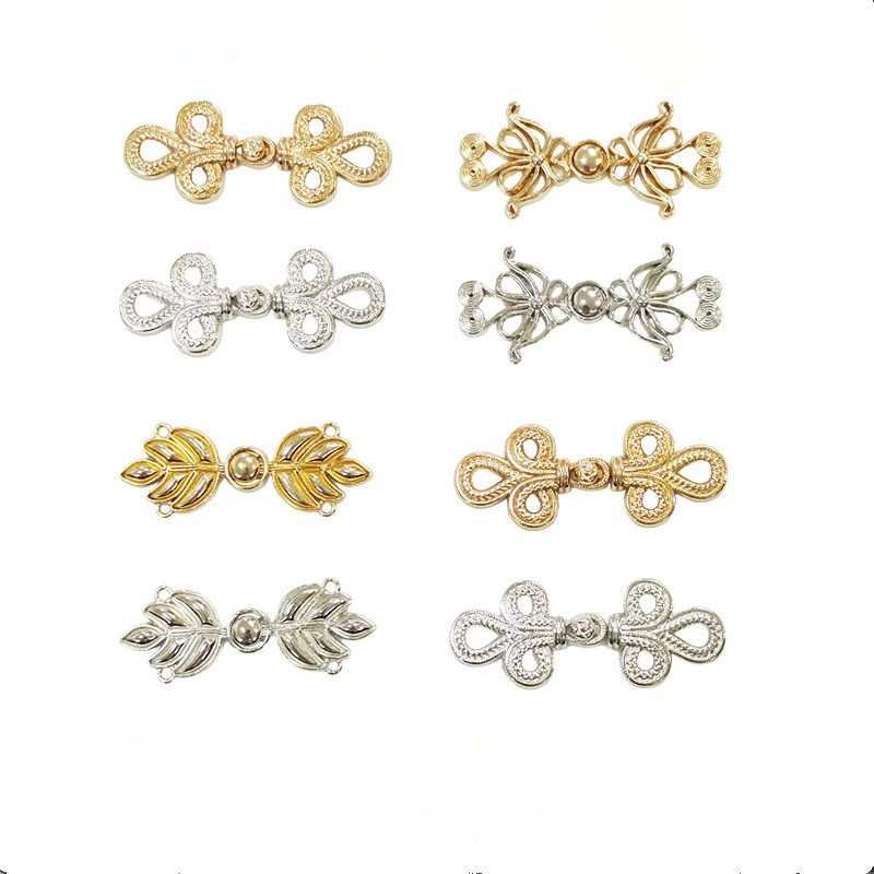 Flower Frog Pin - 10pcs 중국 개구리 걸쇠 진주 빈티지
