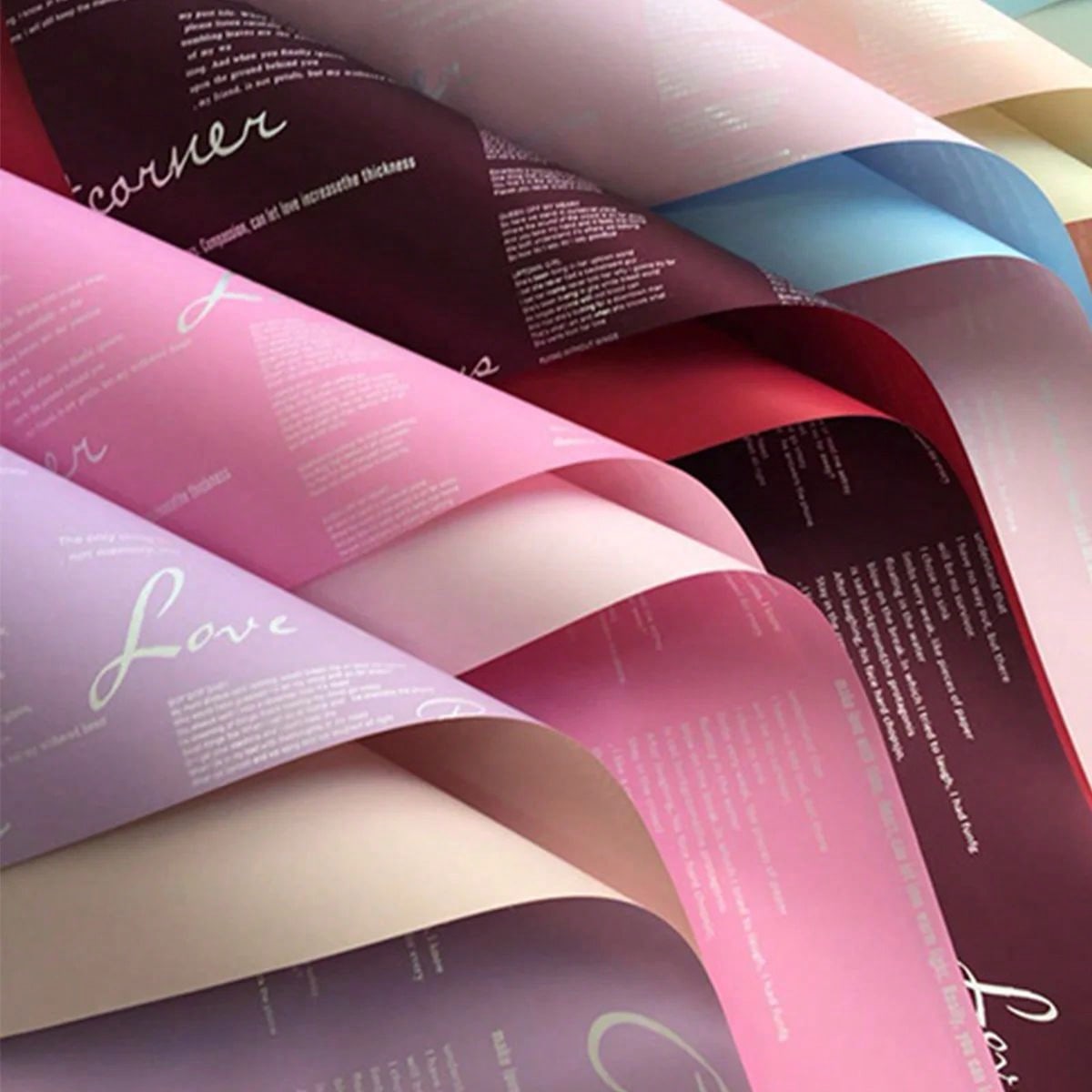 Flower Wrap Kraft - 20PCS 방수 투톤 우아한 꽃 포장지,