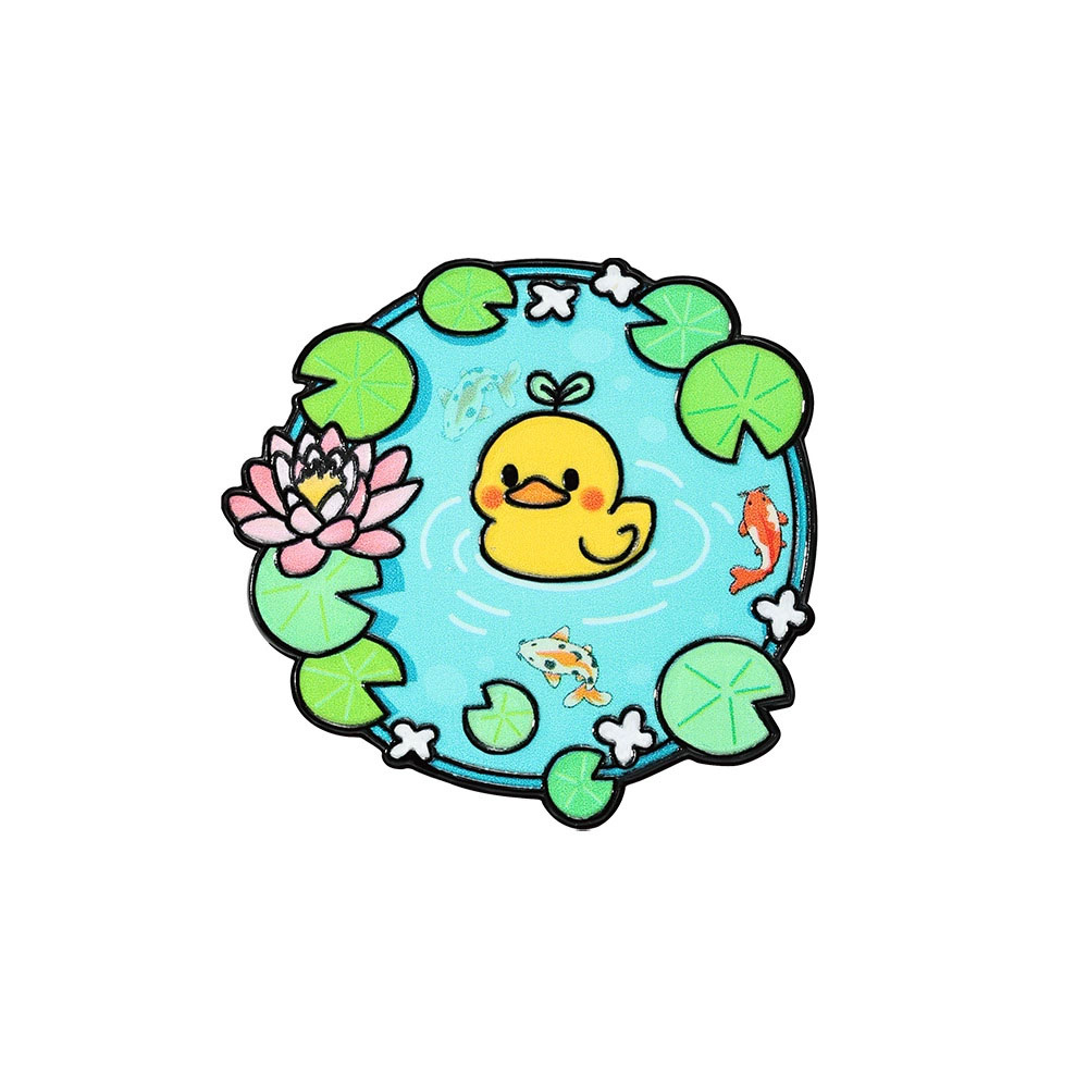 만화 캐릭터 수영장 동물 에나멜 브로치, 깃털 핀, 기 - Flower Frog Pin 리뷰 및 가격