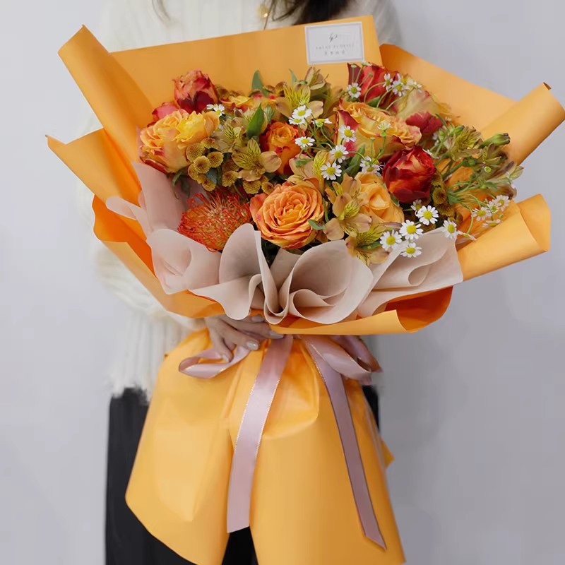 한국어 스타일 단색 종이 단색 Ou Ya 종이 꽃 포장 - Flower Wrap Kraft 리뷰 및 가격