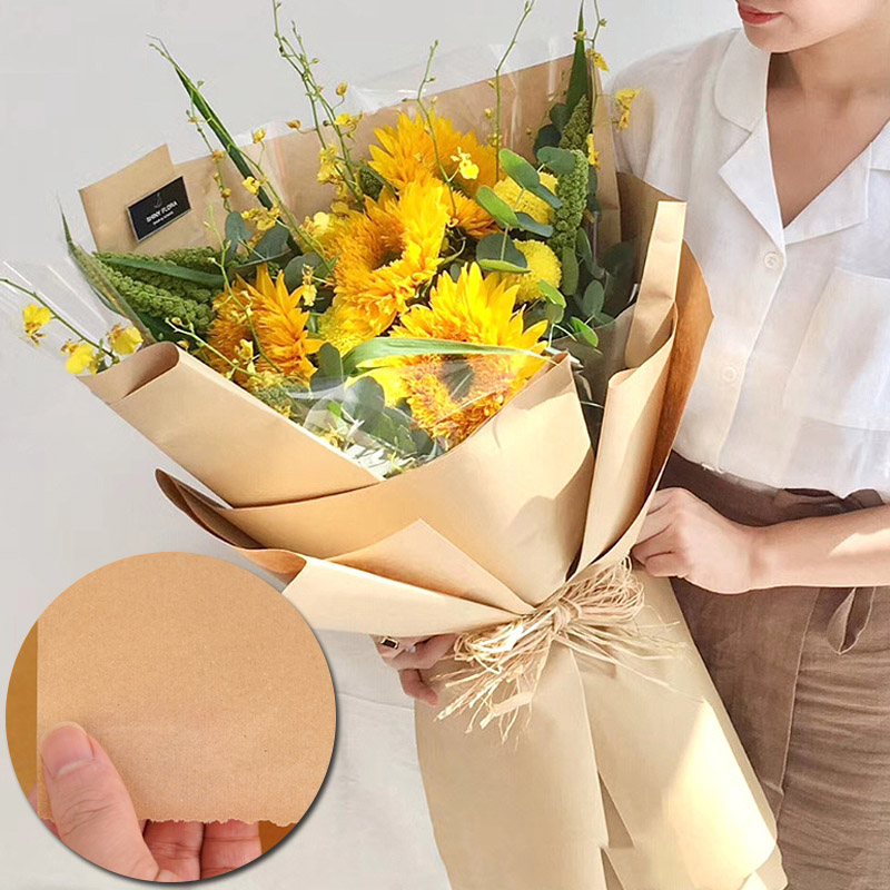 45CM*1000CM 갈색 크래프트 포장지 롤 꽃다발  - Flower Wrap Kraft 리뷰 및 가격