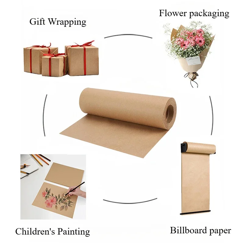 YITAPE 30cm * 5M 갈색 크래프트 종이 롤  - Flower Wrap Kraft 리뷰 및 가격
