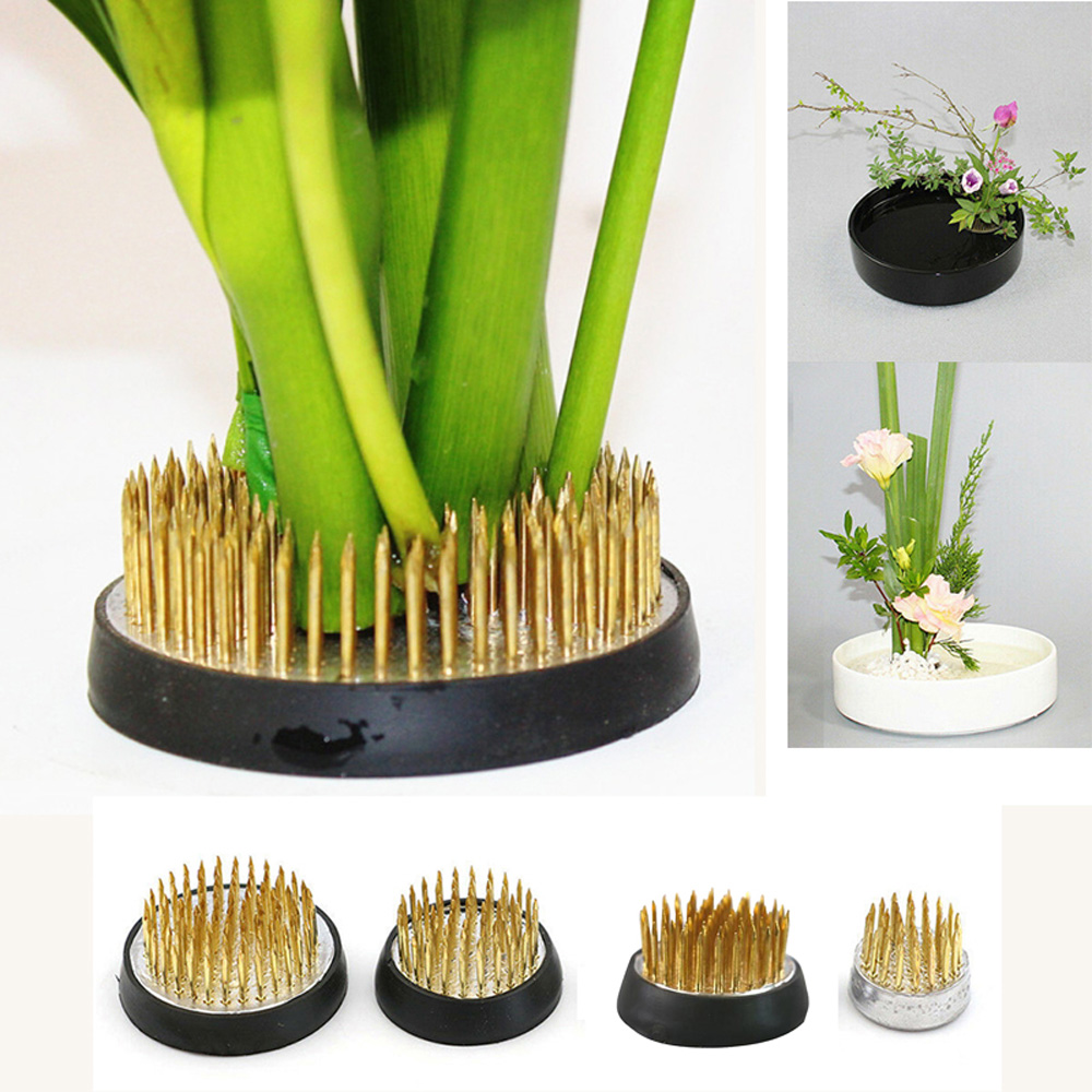 고무 재질의 바늘이 달린 켄잔 받침대, 꽃꽂이용 고정  - Flower Frog Pin 리뷰 및 가격