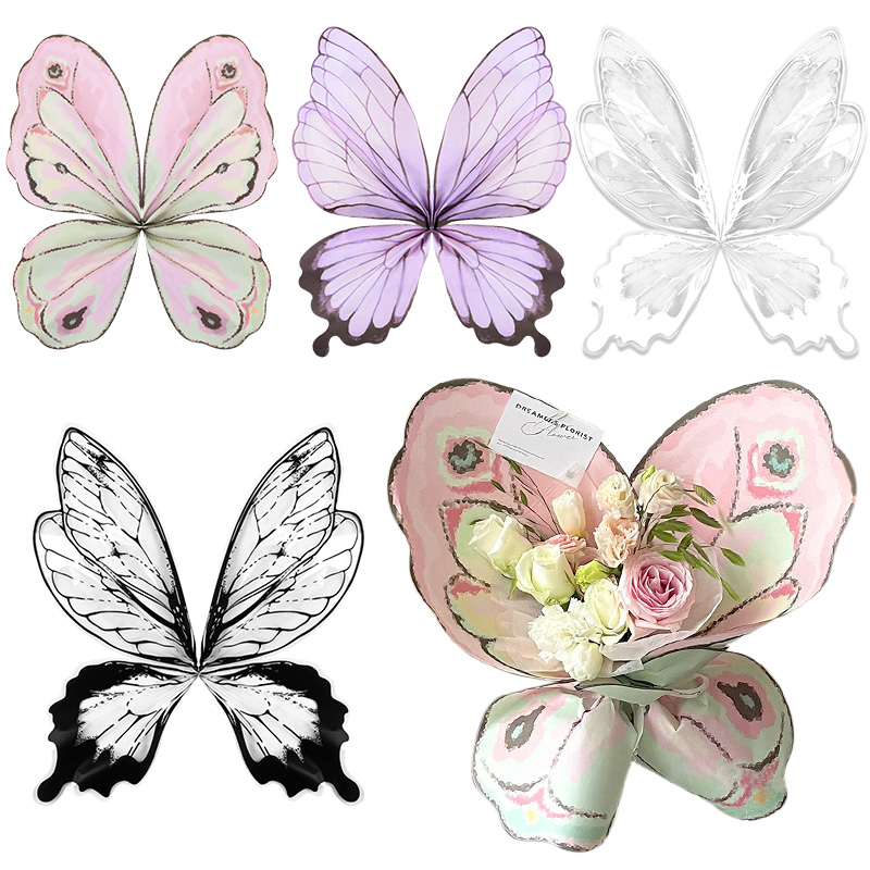 24Pcs 나비 날개 모양 꽃 포장지 부케 포장 재료  - Flower Wrap Kraft 리뷰 및 가격
