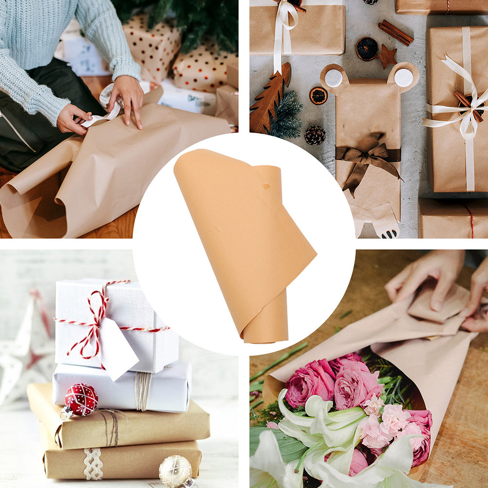 크라프트 브라운 색상의 튼튼한 포장지, DIY 선물 포 - Flower Wrap Kraft 리뷰 및 가격